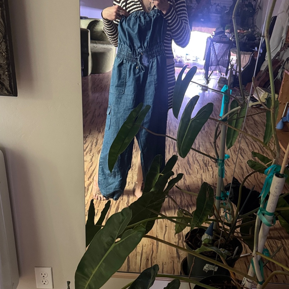 Blush Denim Blue Jumpsuit